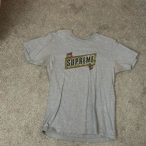 Supreme Gold Foil Banner Tee